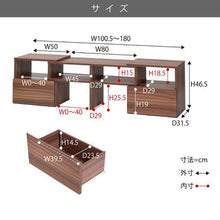 画像をギャラリービューアに読み込む, 縮テレビ台 角にもおけるテレビ台 テレビ台 伸縮 50型対応 50インチ 左右がスライドしコーナーテレビ台にも