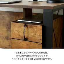 画像をギャラリービューアに読み込む, デスク パソコンデスク インダストリアル ビンテージ 風 幅90 引き出し おしゃれ ブルックリン NO-921