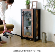 画像をギャラリービューアに読み込む, コレクションラック キャビネット ヴィンテージ インダストリアル 幅50 高さ90cm ガラスキャビネット