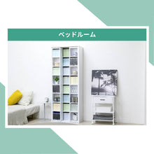 画像をギャラリービューアに読み込む, スライド本棚 スライド式本棚 スリム 本棚 漫画 幅70 高さ180cm コミック 奥深 縦長 木製 文庫 スライド2列 2連 2列