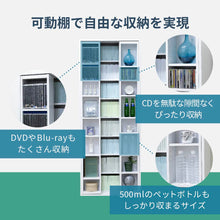 画像をギャラリービューアに読み込む, スライド本棚 スライド式本棚 スリム 本棚 漫画 幅70 高さ180cm コミック 奥深 縦長 木製 文庫 スライド2列 2連 2列