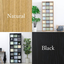 画像をギャラリービューアに読み込む, スライド本棚 スライド式本棚 スリム 本棚 漫画 幅70 高さ180cm コミック 奥深 縦長 木製 文庫 スライド2列 2連 2列