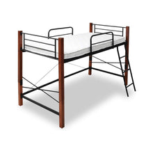 画像をギャラリービューアに読み込む, ロフトベッド ハイベッド マットレス付き 木製 脚を取るとミドルベッドにもなる 幅102.5×奥行209×高さ140.5cm