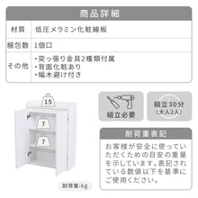 画像をギャラリービューアに読み込む, カウンター下 キャビネット 奥行20 薄型 扉 扉付き収納庫 高さ80 幅60 NO-414
