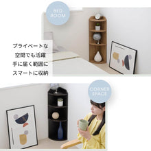 画像をギャラリービューアに読み込む, カウンター下 コーナー 棚 ラック 薄型 奥行20 高さ80 幅22 木製 NO-446