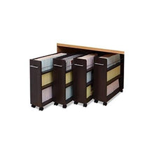 画像をギャラリービューアに読み込む, 本棚 押し入れ 押し入れ本棚 キャスター付き 4個組 約 幅20 高さ 65cm 奥行63 棚 マンガ ブラウン