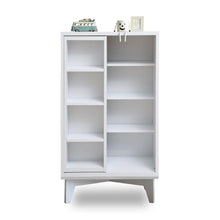 画像をギャラリービューアに読み込む, 本棚 スライド 低い コンパクト 小型 スリム 幅60 高さ90cm 漫画 マンガ コミック 収納 スライド式本棚