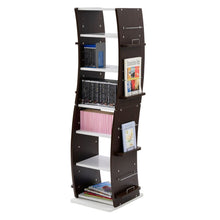 画像をギャラリービューアに読み込む, 回転 本棚 ラック 棚 スリム 省スペース コンパクト ディスプレイラック マガジンラック 大容量 収納 ブックシェルフ シェルフ オープンラック 収納棚 高さ調節