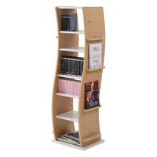 画像をギャラリービューアに読み込む, 回転 本棚 ラック 棚 スリム 省スペース コンパクト ディスプレイラック マガジンラック 大容量 収納 ブックシェルフ シェルフ オープンラック 収納棚 高さ調節