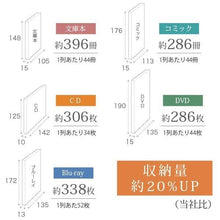 画像をギャラリービューアに読み込む, 本棚 扉付き a4 a4サイズ対応 約 幅40 高さ180 (本棚革命) 棚板が1cmピッチ単位でムダなく可動 本棚扉付き 扉 とびら