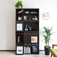 画像をギャラリービューアに読み込む, ディスプレイラック 本棚 フラップ扉 フラップチェスト 2個セット 幅90 マガジンラック 収納 ディスプレイ 棚 フラップ式扉 フラップラック