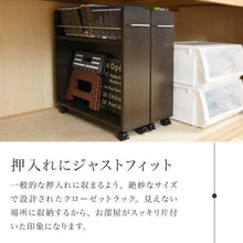 画像をギャラリービューアに読み込む, 押し入れ本棚 本棚 押し入れ 2個組 約 幅20 高さ 65cm 奥行63 押し入れ収納 キャスター付き 棚 漫画 マンガ