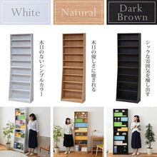 画像をギャラリービューアに読み込む, 本棚 漫画 マンガ 文庫本 薄型 幅60cm スリム (本棚革命) 棚板が1cmピッチ単位でムダなく可動 コミック