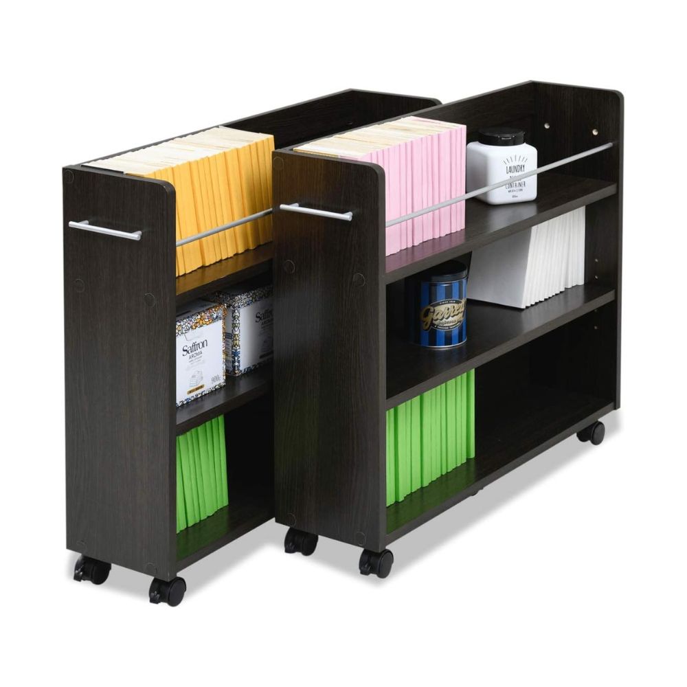 押入れ本棚 漫画 キャスター付き 押入れ 本 収納 2個組 約 幅20 奥行78 高さ 65 スライド