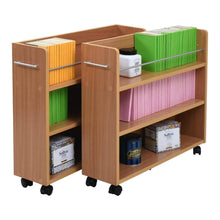 画像をギャラリービューアに読み込む, 押入れ本棚 漫画 キャスター付き 押入れ 本 収納 2個組 約 幅20 奥行78 高さ 65 スライド