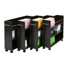 画像をギャラリービューアに読み込む, 押し入れ収納ラック セット キャスター付き スリム 本 収納 4個組 約 幅20 奥行78 高さ65cm 本 収納 本棚 ストッパー付き